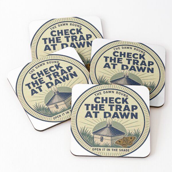 Item preview, Check The Trap At Dawn Butterfly Trap Badge designed and sold by BoosterShop.