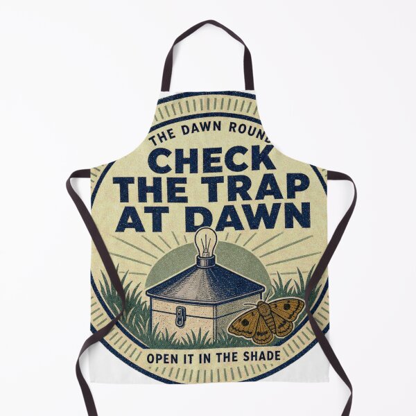 Item preview, Check The Trap At Dawn Butterfly Trap Badge designed and sold by BoosterShop.