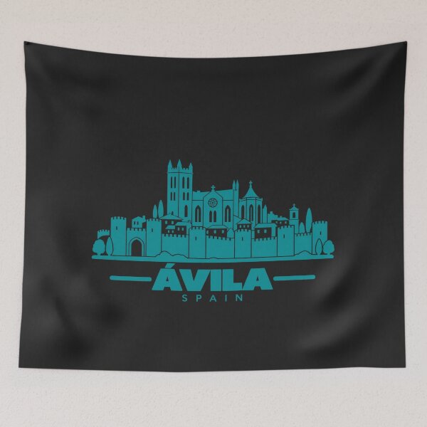 Item preview, Avila Spain Line Art Landmark Poster designed and sold by CMYKStudio.