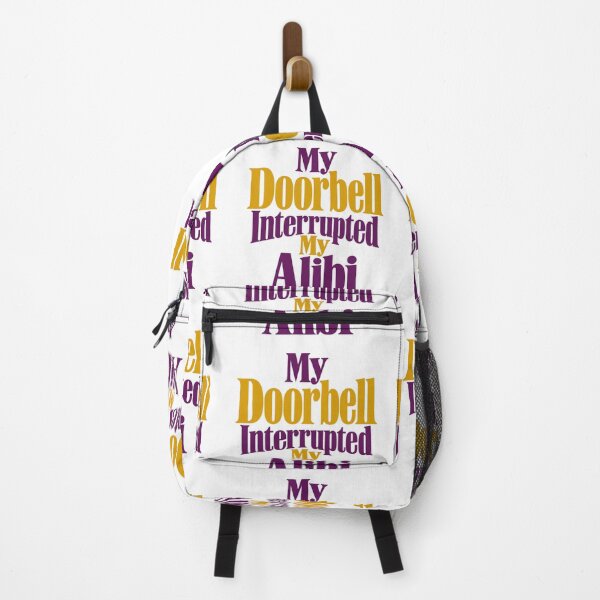 Item preview, Doorbell Interrupted My Alibi Bold Letter Art designed and sold by Bikivuno.