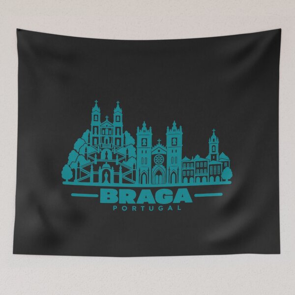 Item preview, Braga Portugal Line Art Landmark Poster designed and sold by CMYKStudio.