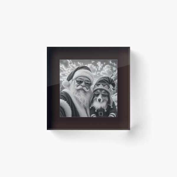 Item preview, Funny Santa Selfie With Sheltie Shetland Sheepdog Christmas designed and sold by JolinChinn.