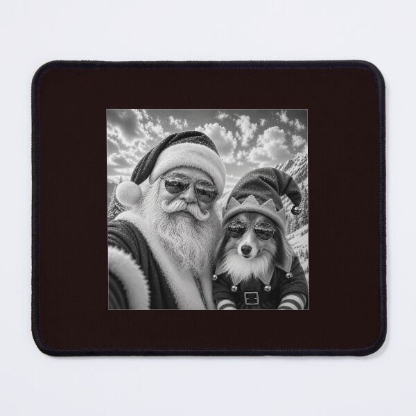 Item preview, Funny Santa Selfie With Sheltie Shetland Sheepdog Christmas designed and sold by JolinChinn.