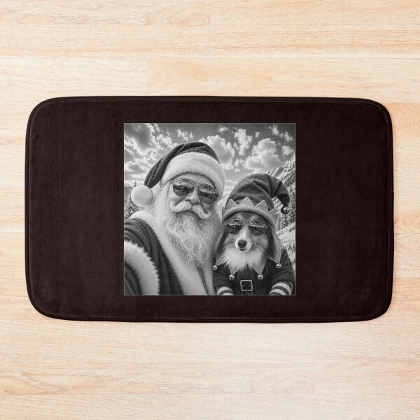 Item preview, Funny Santa Selfie With Sheltie Shetland Sheepdog Christmas designed and sold by JolinChinn.