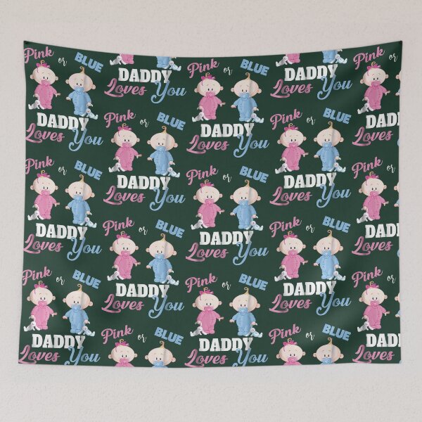 Item preview, Pink or Blue Daddy Loves You- Gender Reveal designed and sold by CommunePressive.