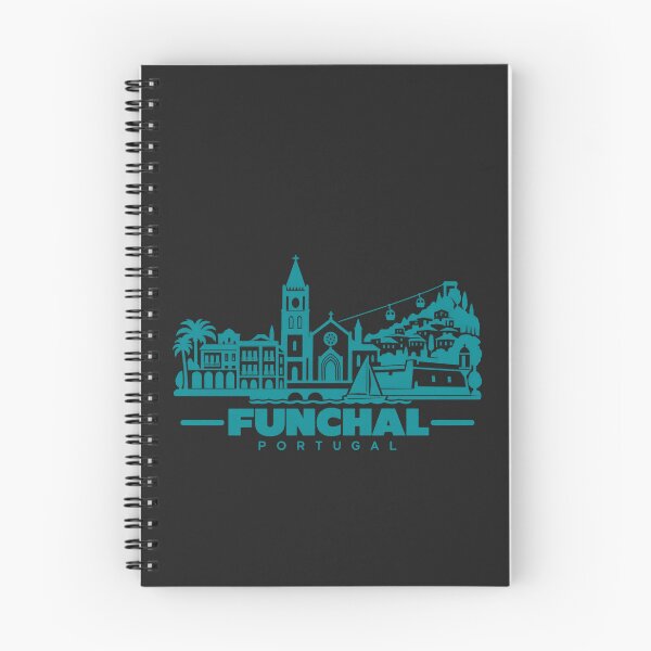 Item preview, Funchal Portugal Line Art Coastline Poster designed and sold by CMYKStudio.