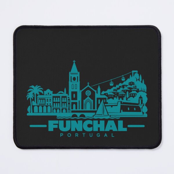 Item preview, Funchal Portugal Line Art Coastline Poster designed and sold by CMYKStudio.