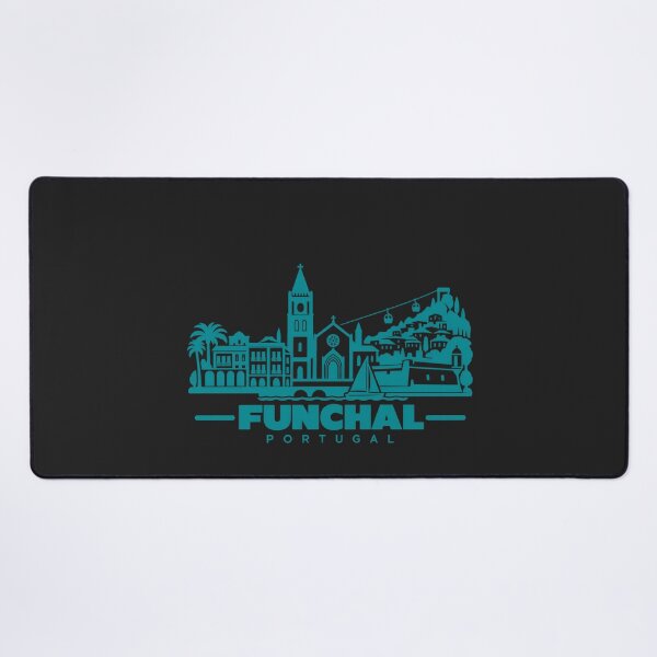 Item preview, Funchal Portugal Line Art Coastline Poster designed and sold by CMYKStudio.