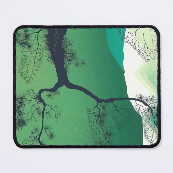 Item preview, Sea cliffs and pine branch designed and sold by EtherShadeArt.