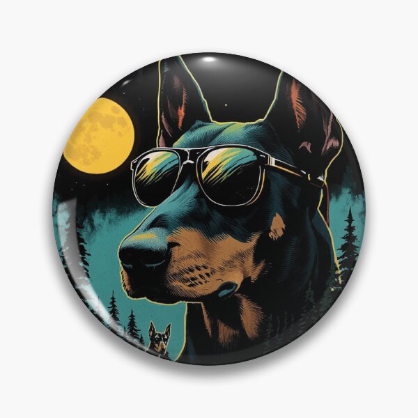 Aperçu de l'œuvre Doberman avec lunettes de soleil, faune des années 90 créée et vendue par aponwao.