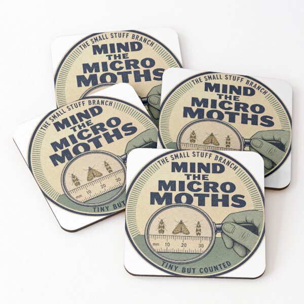 Item preview, Mind the Micro Moths Magnifying Glass Badge Small Moths designed and sold by BoosterShop.