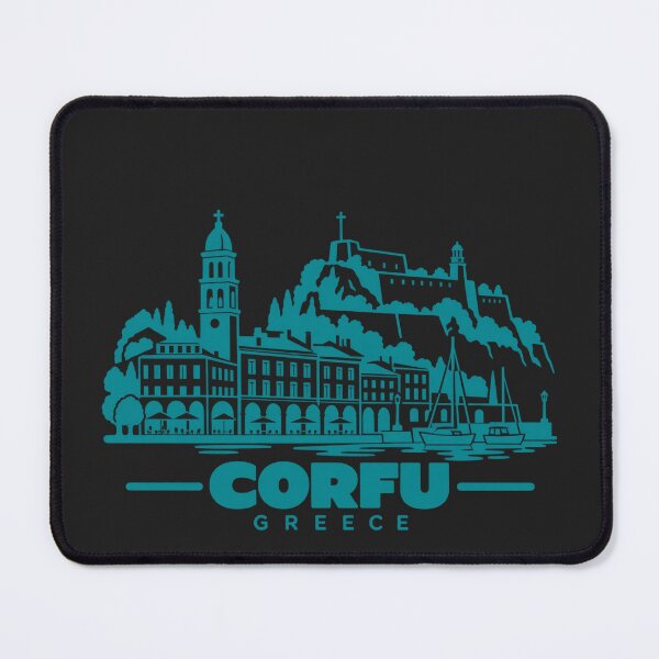 Item preview, Corfu Greece Line Art Coastline Poster designed and sold by CMYKStudio.