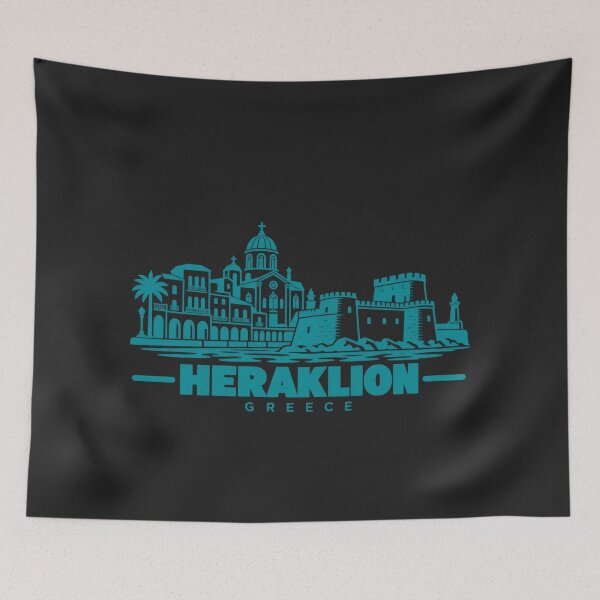 Item preview, Heraklion Greece Line Art Landmark Poster designed and sold by CMYKStudio.