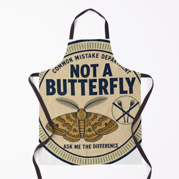 Item preview, Not A Butterfly Funny Night Moth Nerd Badge designed and sold by BoosterShop.