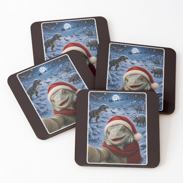 Item preview, Iguana Xmas Dinosaurs Moon Night Starry Iguana Christmas  designed and sold by JolinChinn.