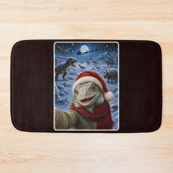 Item preview, Iguana Xmas Dinosaurs Moon Night Starry Iguana Christmas  designed and sold by JolinChinn.