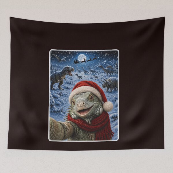 Item preview, Iguana Xmas Dinosaurs Moon Night Starry Iguana Christmas  designed and sold by JolinChinn.