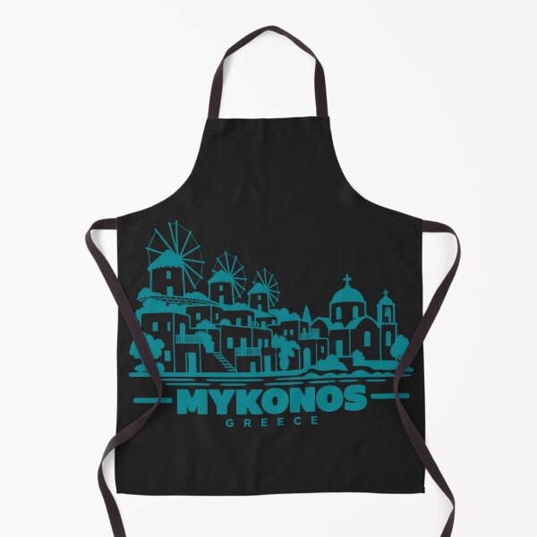 Item preview, Mykonos Greece Line Art Coastline Poster designed and sold by CMYKStudio.