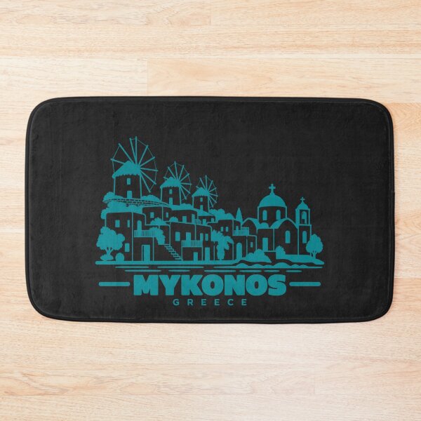 Item preview, Mykonos Greece Line Art Coastline Poster designed and sold by CMYKStudio.