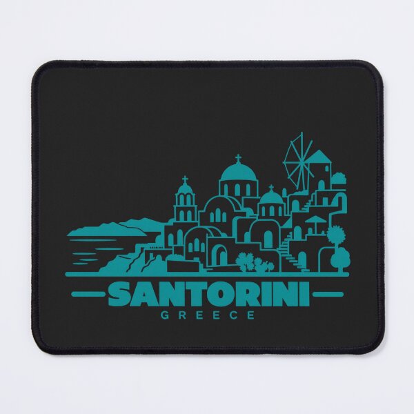 Item preview, Santorini Greece Line Art Coastline Poster designed and sold by CMYKStudio.