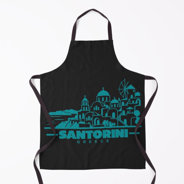 Item preview, Santorini Greece Line Art Coastline Poster designed and sold by CMYKStudio.