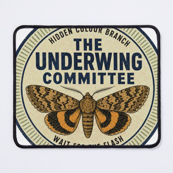 Item preview, The Underwing Committee Ribbon Moth Badge designed and sold by BoosterShop.