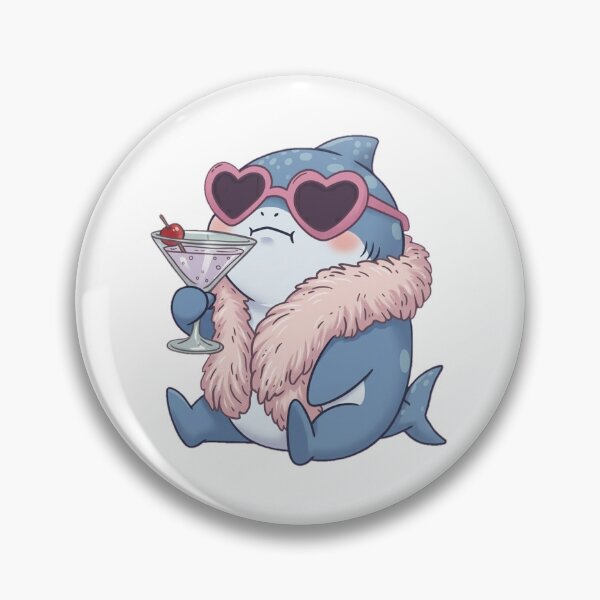 Item preview, Cute Glamorous Shark designed and sold by Nature's Chibis.