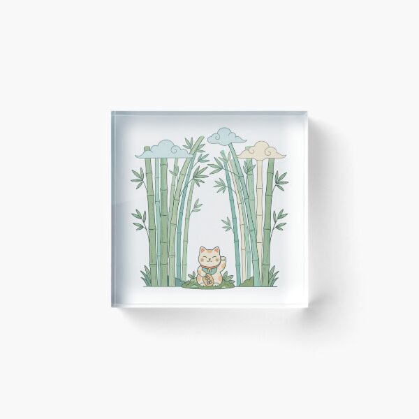 Item preview, Manekinekko in the middle of the bamboo designed and sold by SoraPetals.