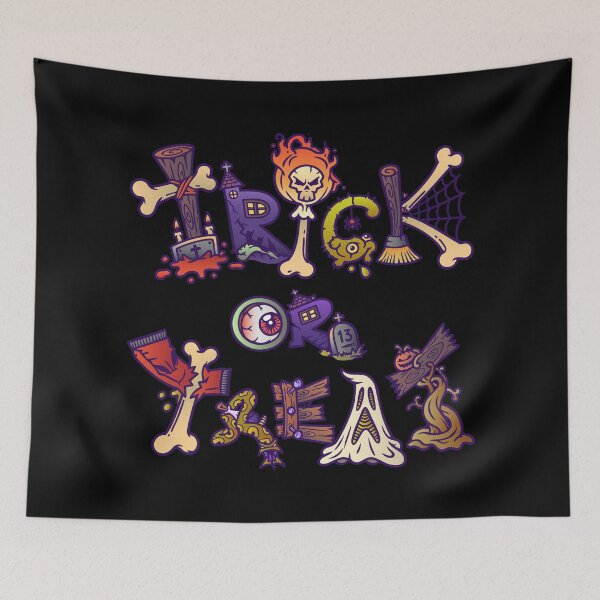 Item preview, Spooky Trick or Treat Halloween Typography Art designed and sold by HÉRCULES VERSIANI.