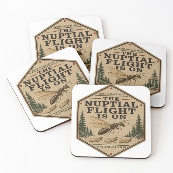 Item preview, The Nuptial Flight Is On Ant Queen Badge designed and sold by BoosterShop.