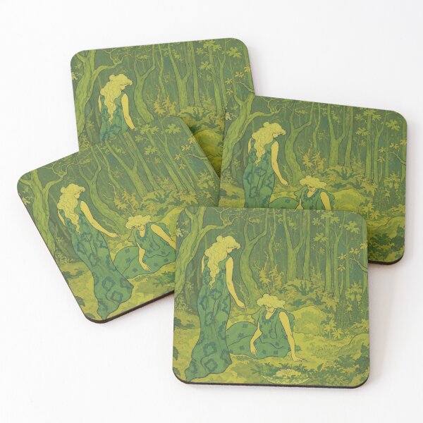 Item preview, Art Nouveau Wall Art, Two Women in the Forest, Paul Ranson Vintage Fantasy Print designed and sold by RickE.