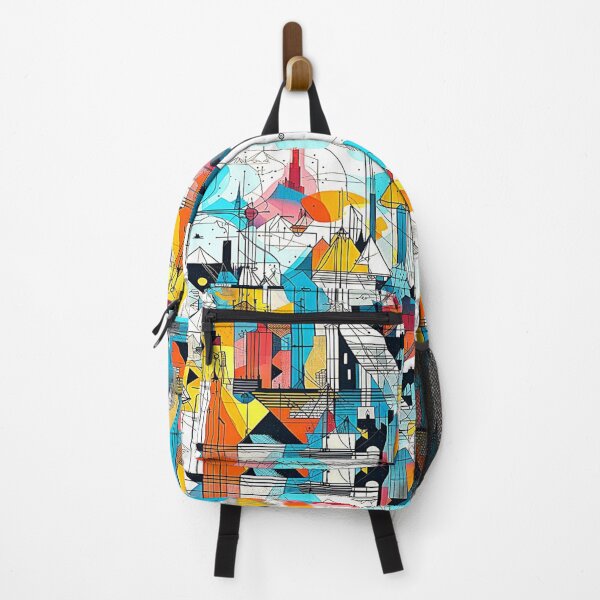 Item preview, Geometric Modern Urban Architecture Art of Abstract Colorful Futurist Cubist Metropolis. designed and sold by Giulivo Store Graphic.