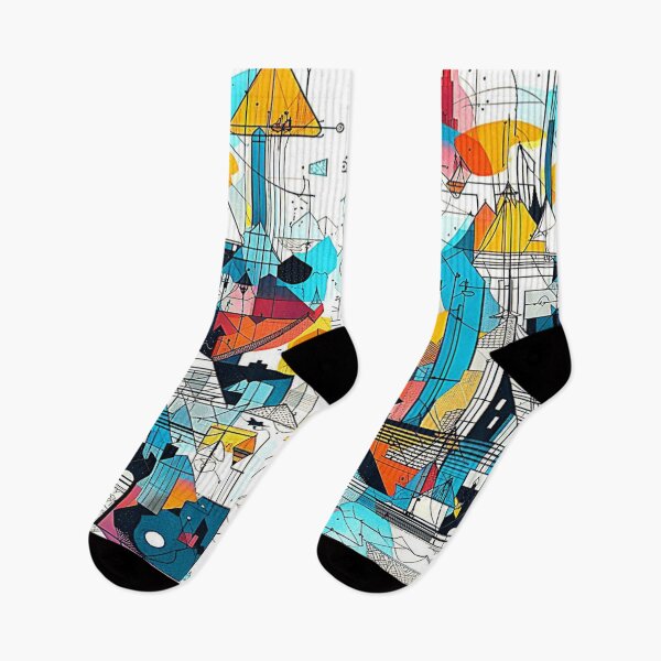 Item preview, Geometric Modern Urban Architecture Art of Abstract Colorful Futurist Cubist Metropolis. designed and sold by Giulivo Store Graphic.