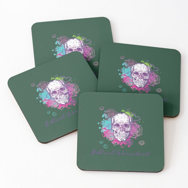Item preview, Biblical Womanhood with a Skull, Flowers, and Hearts. Gift for Her designed and sold by DecorHomeGifts.