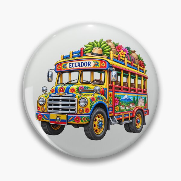 Item preview, Ecuadorian Chiva Bus – Colorful Ecuador Folk Art designed and sold by HO•Designs.
