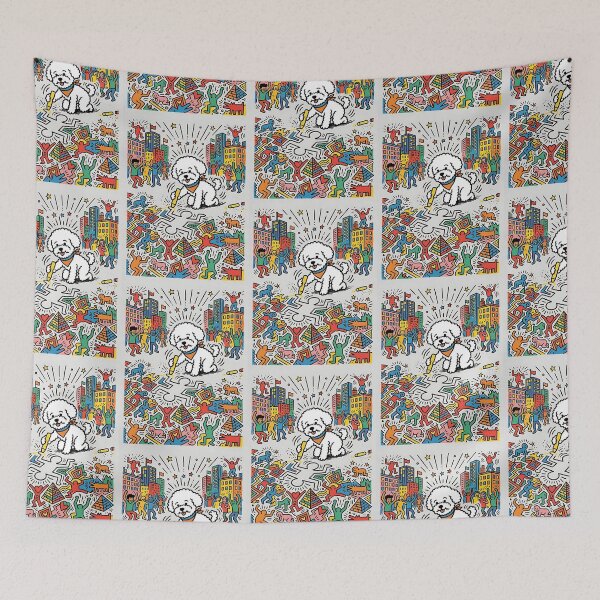 Item preview, Bichon Frise Chalk Artist designed and sold by PictoVibe.