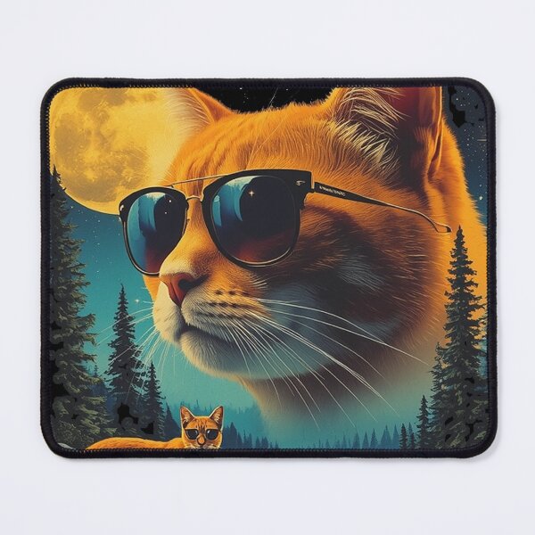 Item preview, Tabby cat with sunglasses 90s wildlife designed and sold by aponwao.