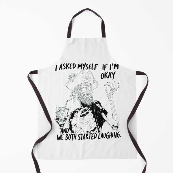 Item preview,  I Asked Myself If I'm Okay Skeleton Pirate | Funny Dark Humor Mental Health designed and sold by inkfluenceart.