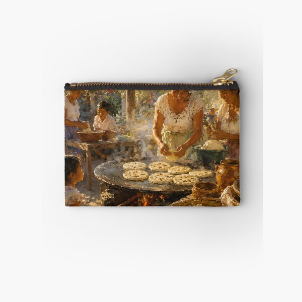 Artikelvorschau, Traditional Latin American Tortilla Making Family Scene entworfen und verkauft von GutyzDesignsES.