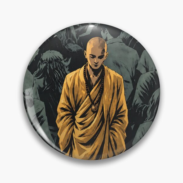 Item preview, Unmoved in the Many — Monk Meditation Spiritual Art designed and sold by SacredLensV.