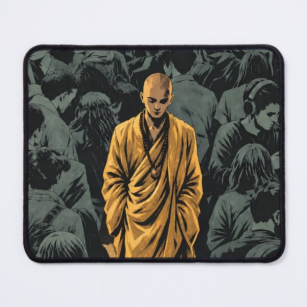Item preview, Unmoved in the Many — Monk Meditation Spiritual Art designed and sold by SacredLensV.