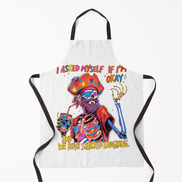 Item preview,  I Asked Myself If I'm Okay Skeleton Pirate | Funny Dark Humor Mental Health designed and sold by inkfluenceart.