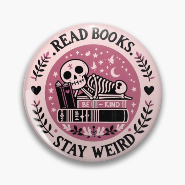 Item preview, Read Books Be Kind Stay Weird Skeleton designed and sold by Fictio ⭐​⭐​⭐​⭐​⭐​.