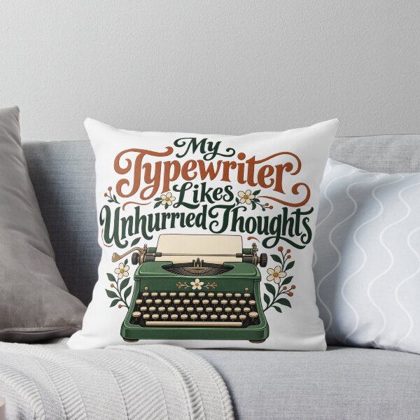 Artikelvorschau, Unhurried Typewriter Thoughts Decorative Art entworfen und verkauft von Bikivuno.