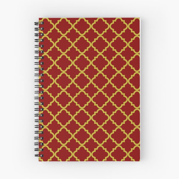 Item preview, Moroccan Mosaic Pattern - Vibrant Dark Red Golden Geometric designed and sold by DEC02.