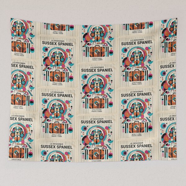 Item preview, Sussex Spaniel Suitcase Designer designed and sold by PictoVibe.