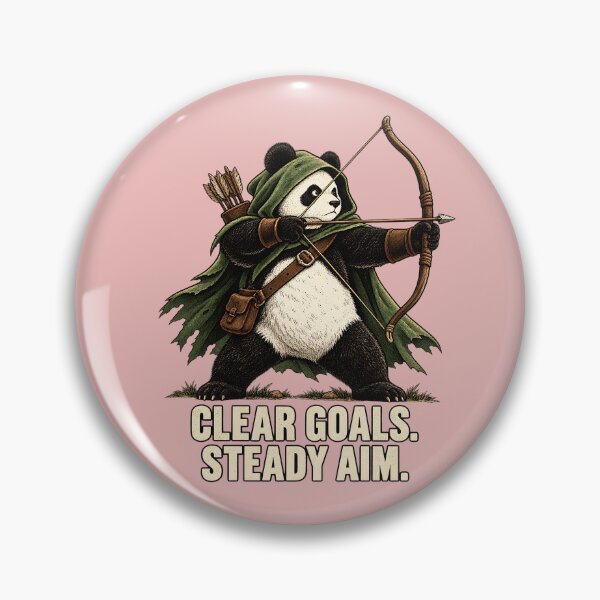 Item preview, Clear Goals, Steady Aim – Panda Archer T-Shirt for Dream Chasers designed and sold by NinaCreator.