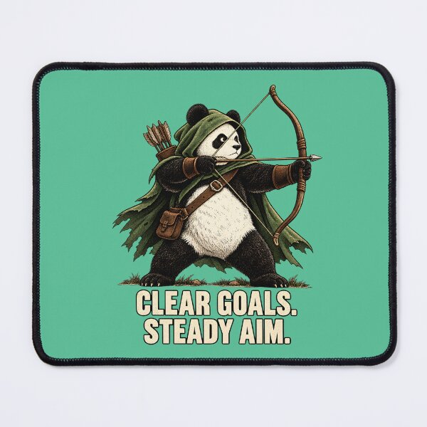 Item preview, Clear Goals, Steady Aim – Panda Archer T-Shirt for Dream Chasers designed and sold by NinaCreator.