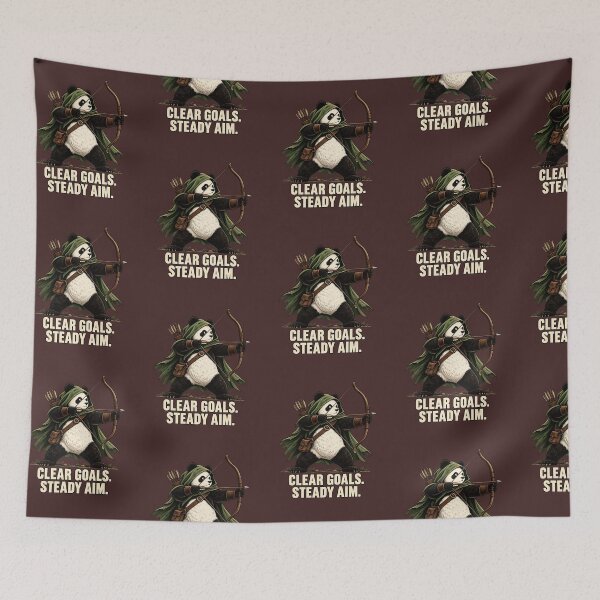 Item preview, Clear Goals, Steady Aim – Panda Archer T-Shirt for Dream Chasers designed and sold by NinaCreator.
