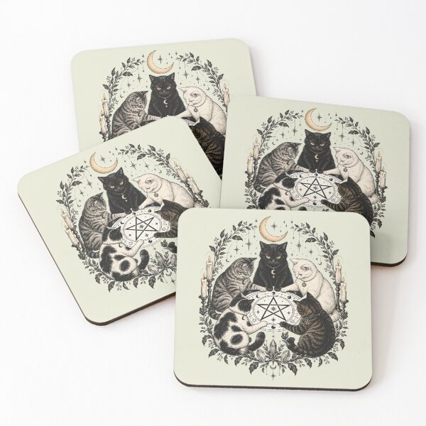 Item preview, Vintage Midnight Cat Coven Halloween designed and sold by HokutoKaiStore.